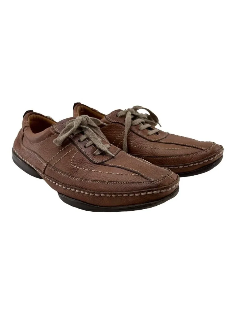 Sandro Moscoloni Mens Shoe 10 D  Leather Casual Oxford Lace Up Brown Vineyard